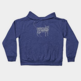 Cat Meow word cloud T-shirt Kids Hoodie